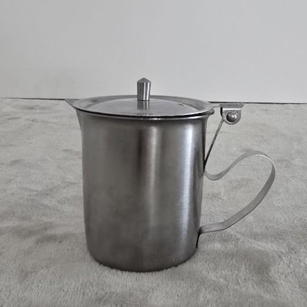 Vintage Polar Ware Creamer Stainless Steel Hinged Lid Stainless Steel T 4210 4"